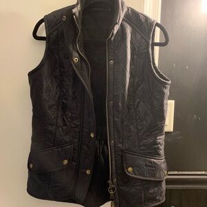 Barbour Black Quilted Vest Size 8 US